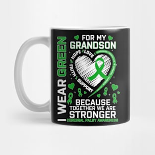 I Wear Green For Grandson Cerebral Palsy Awareness Mug